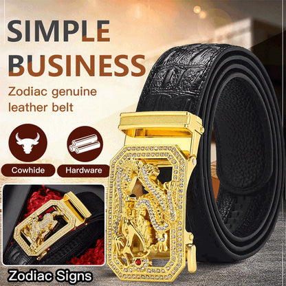Men's Twelve Zodiac Durable Belt with Rhinestone（Great Sale⛄BUY 3 Get 10% OFF）